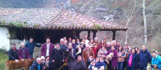 Fiesta de San Antón en Villaverde (Amieva).