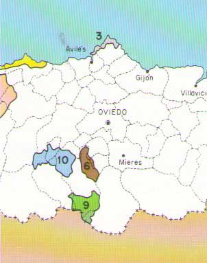 Ubicaci&oacute;n de Paisajes Protegidos de Asturias Central